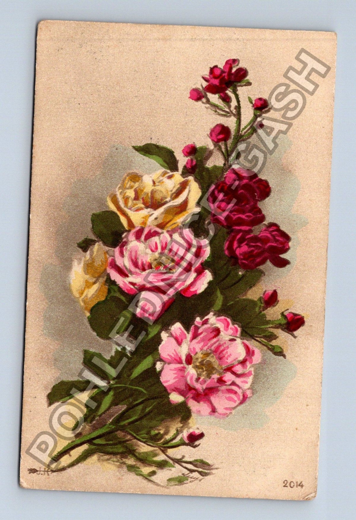 Pohlednice Francie kytice růží (M41664)