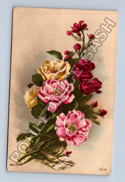 Pohlednice Francie kytice růží (M41664)
