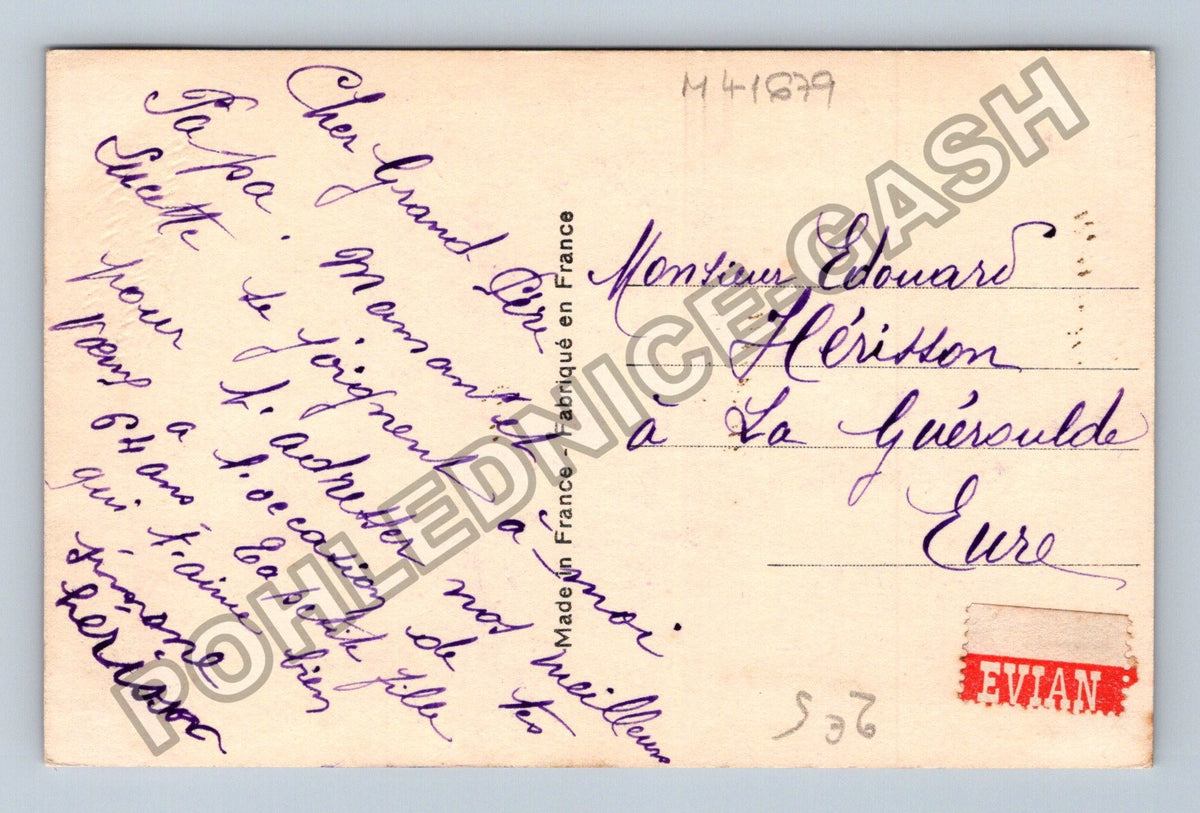 Pohlednice Francie kytice fialek Heureux Anniversaire (M41679)