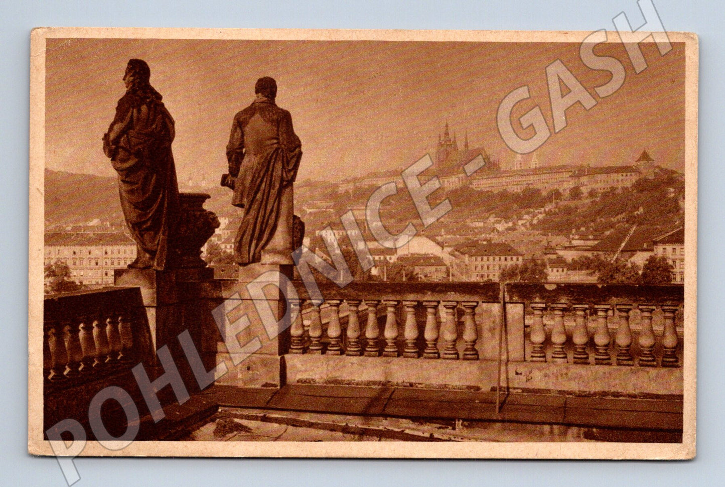 Pohlednice Praha Hradčany starý černobílý motiv (M4168)