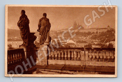 Pohlednice Praha Hradčany starý černobílý motiv (M4168)