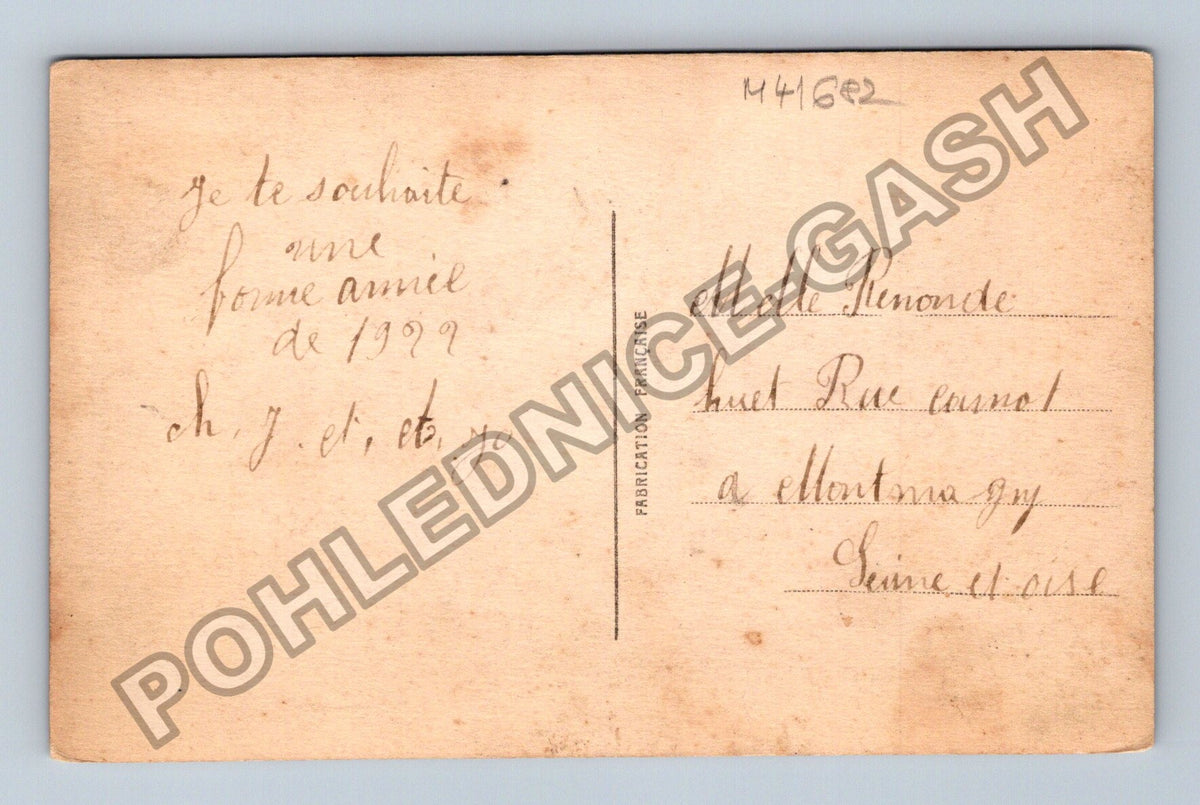 Pohlednice Francie košík fialek nápis Respire leur parfum (M41682)