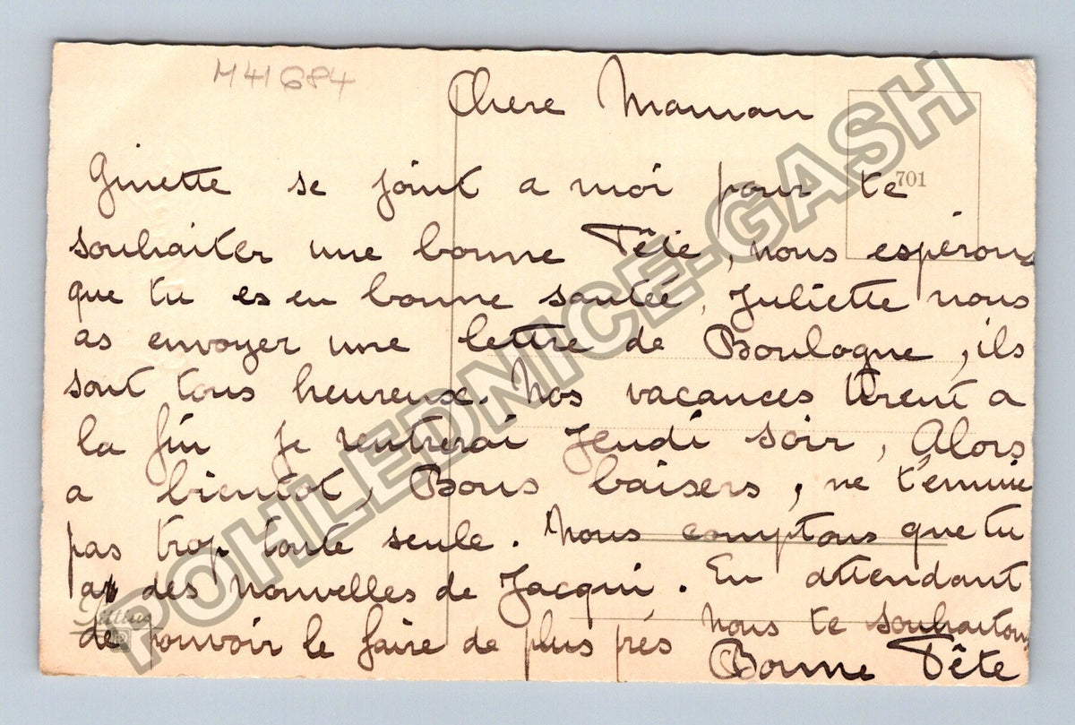 Pohlednice Francie podkova fialky S.te Marie (M41684)