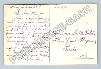 Pohlednice Francie Kytice karafiátů Bonne fête 1948 (M41686)