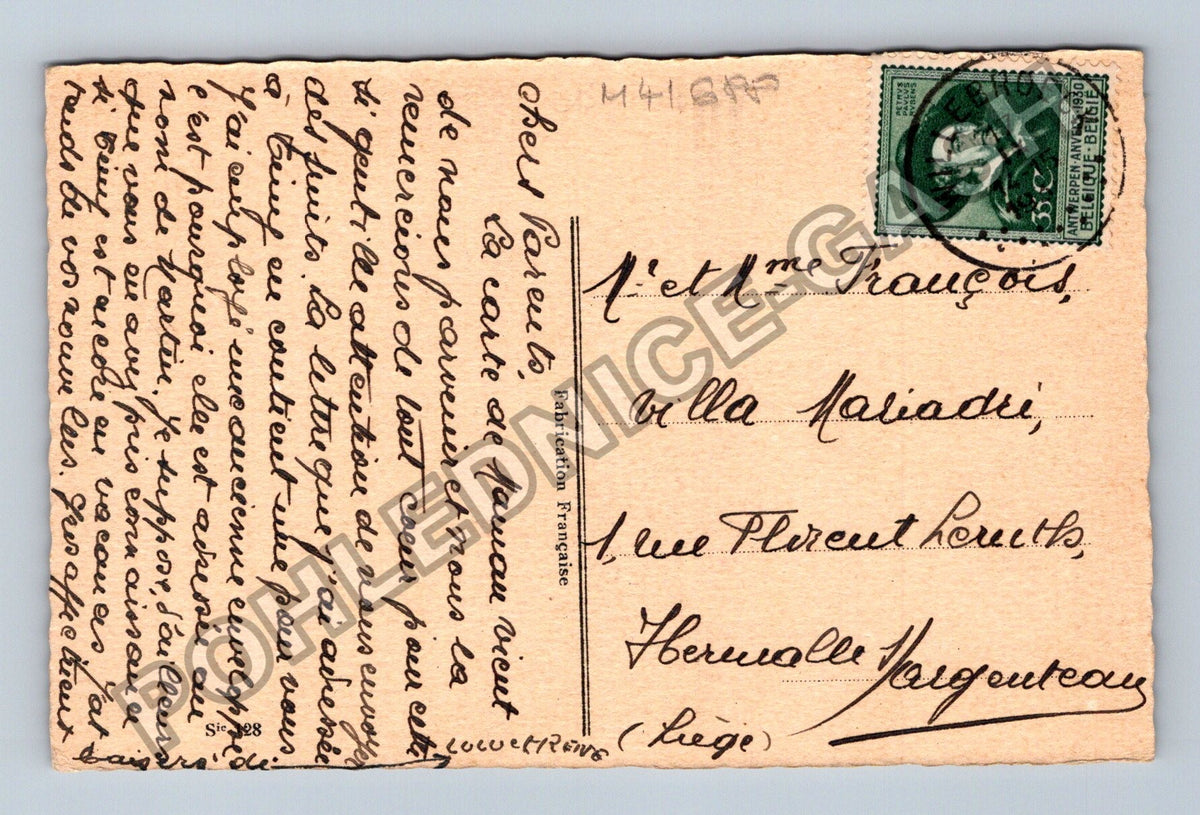 Pohlednice Belgie kytice květiny (M41688)