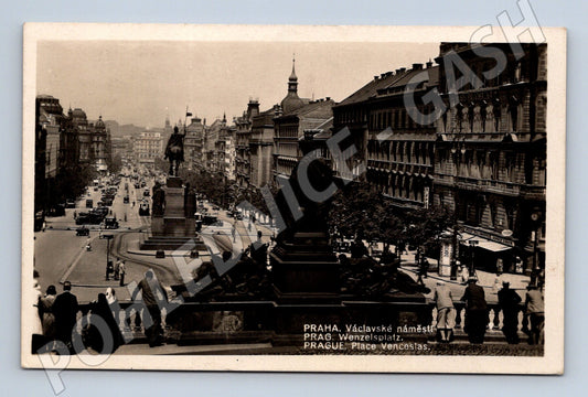 Pohlednice Praha Václavské náměstí historický motiv (M4172)