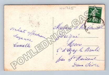 Pohlednice Francie Novoroční přání žena s cesmínou (M41725)