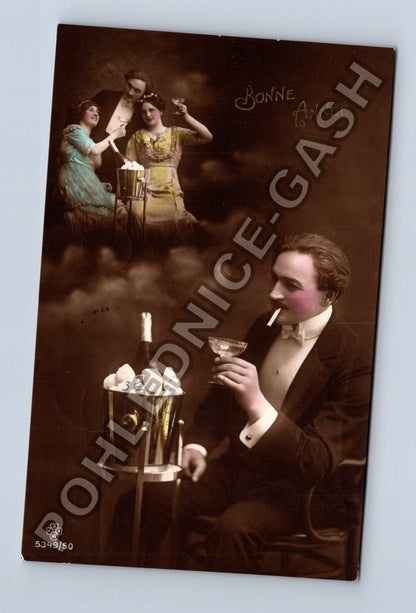Pohlednice Belgie Novoroční přání Bonne Année 1913 (M41737)