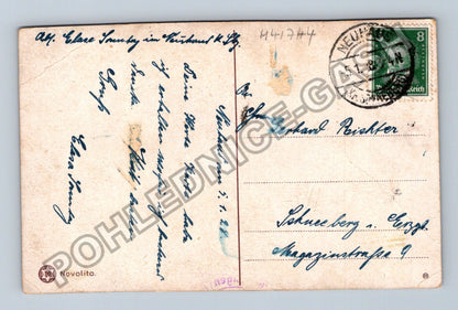 Pohlednice Zamilovaný pár v rozkvetlé zahradě (M41744)
