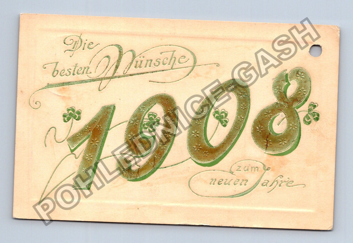 Pohlednice Rakousko Novoroční přání 1908 (M41753)