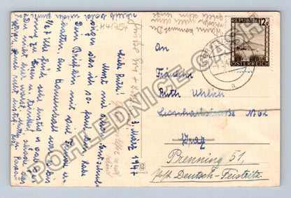 Pohlednice Rakousko Velikonoce dítě s košíkem květin 1944 (M41754)