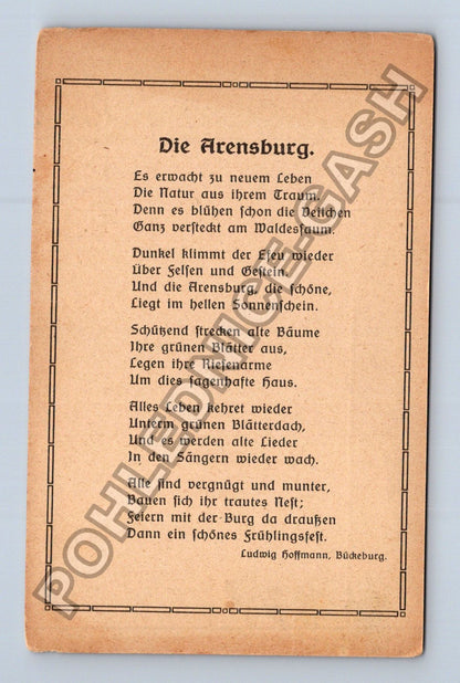 Pohlednice Německo Die Arensburg báseň Ludwig Hoffmann (M41756)