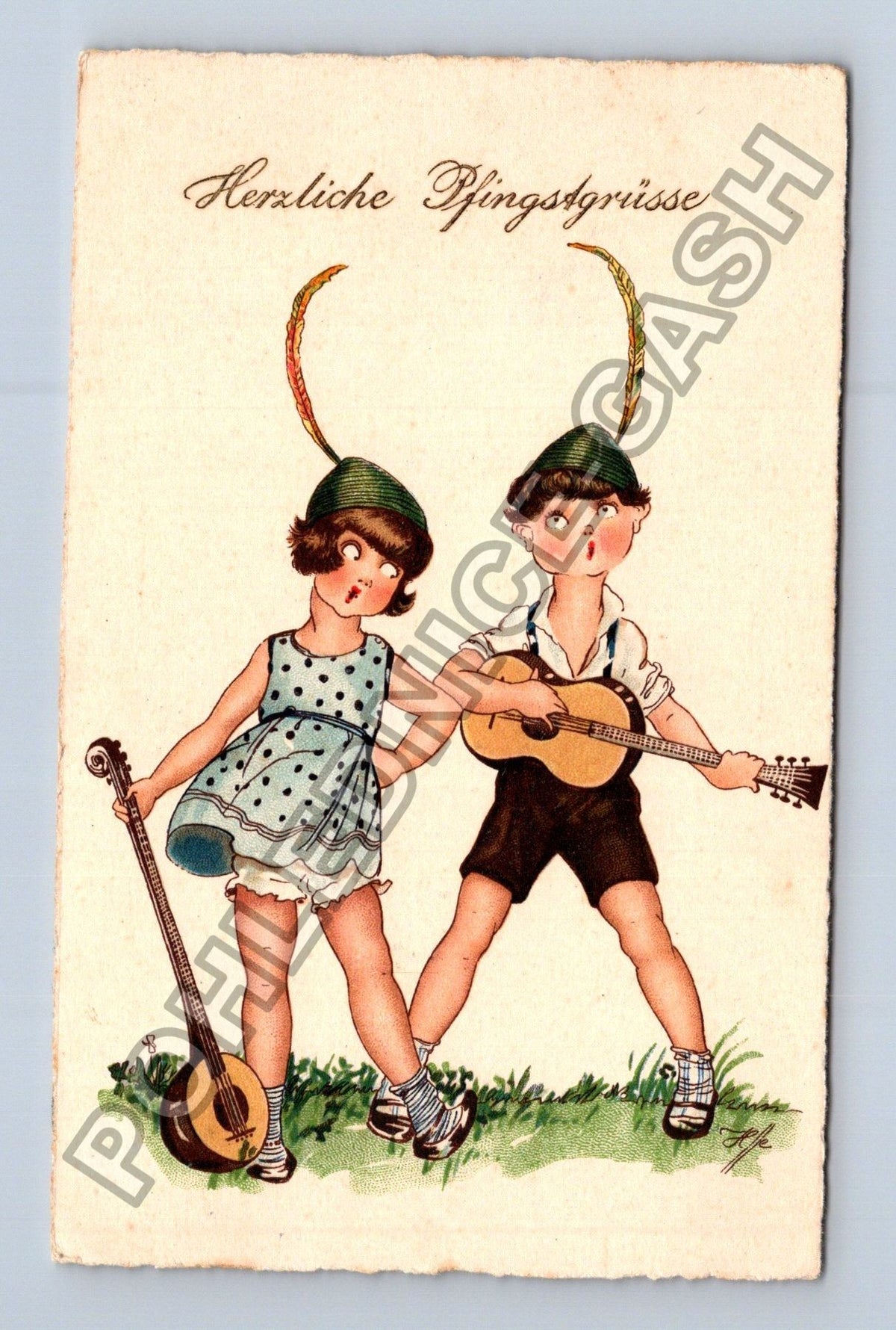 Pohlednice Rakousko Herzliche Pfingstgrüsse 1925 (M41758)