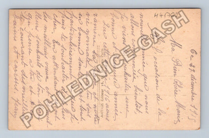 Pohlednice Francie kytice květin přání 1915 (M41762)