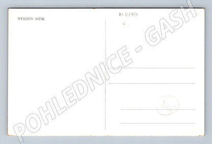 Pohlednice Praha Tyršův dům kresba historický motiv (M4177)