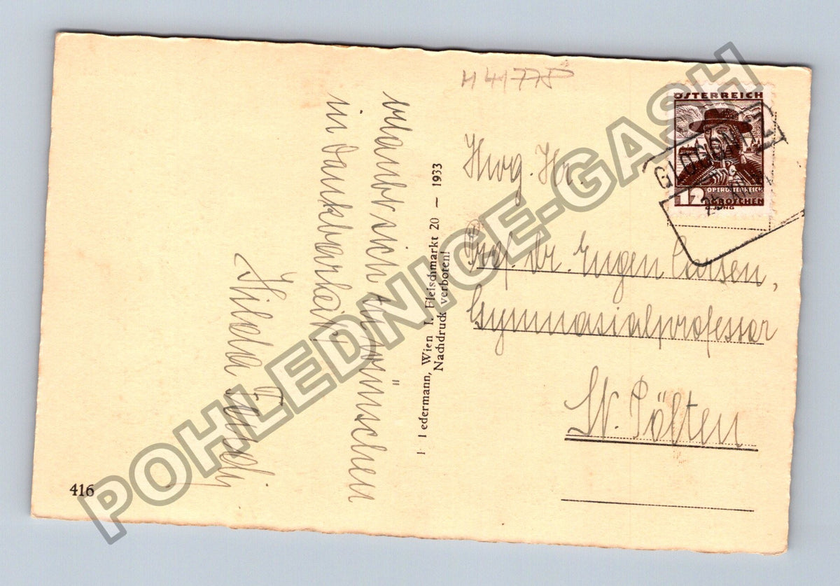 Pohlednice Rakousko Vánoční přání šišky (M41778)