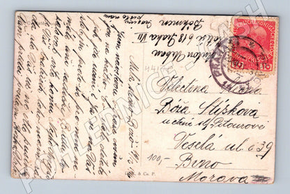 Pohlednice Praha Václavské náměstí historický motiv (M4178)