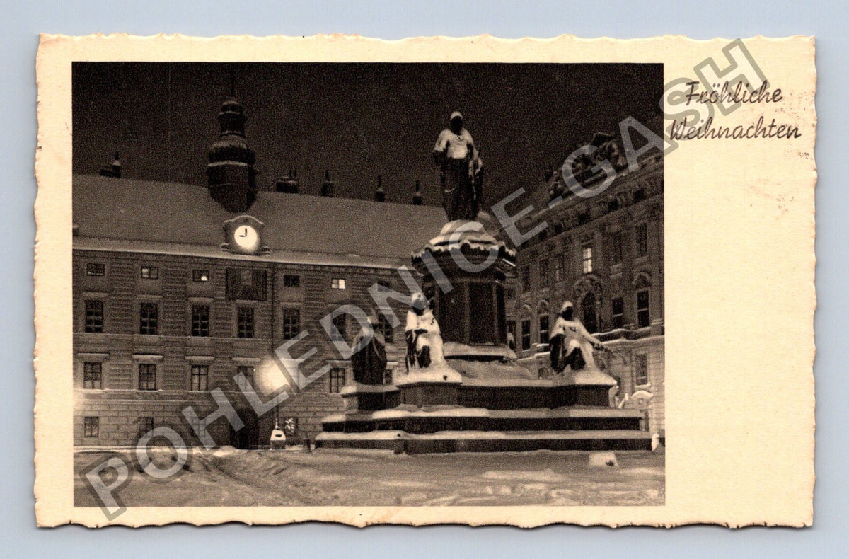 Pohlednice Vídeň Hofburg pomník Vánoce 1934 (M41788)