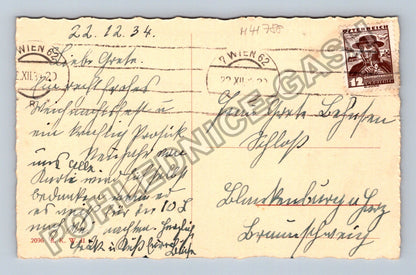 Pohlednice Vídeň Hofburg pomník Vánoce 1934 (M41788)