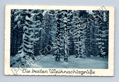 Pohlednice Německo zasněžený les Vánoce 1935 (M41789)