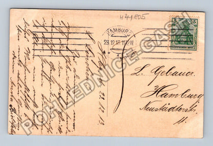 Pohlednice Německo zimní krajina chalupy Vánoce 1913 (M41805)