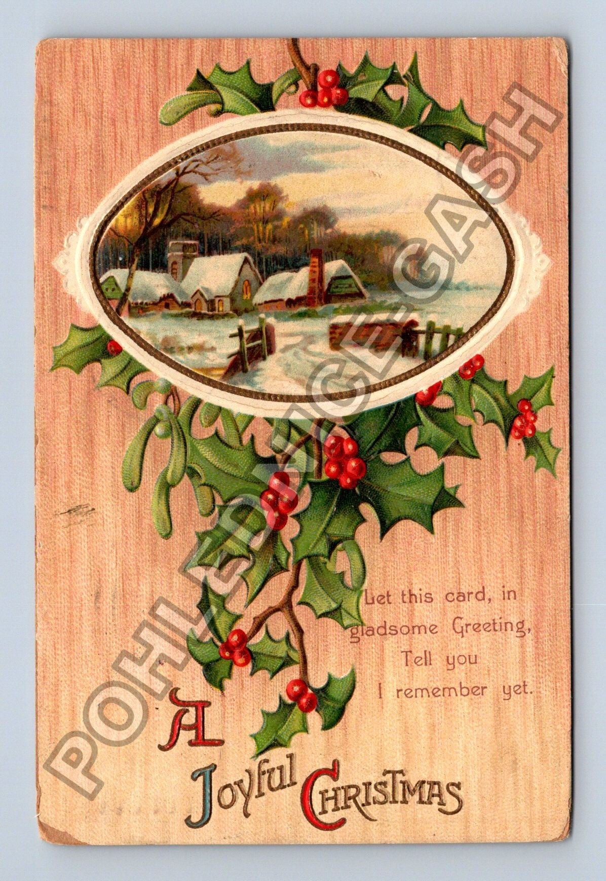 Pohlednice Severní Amerika Vánoce zimní krajina 1909 (M41809)