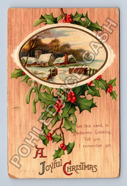 Pohlednice Severní Amerika Vánoce zimní krajina 1909 (M41809)