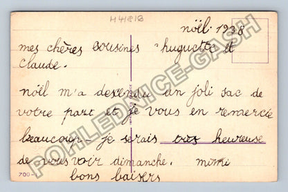 Pohlednice Francie zimní krajina Bonne Année 1938 (M41816)