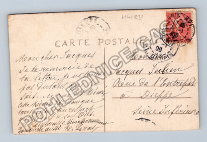 Pohlednice Francie Bonne Année jmelí cesmína 1908 (M41831)