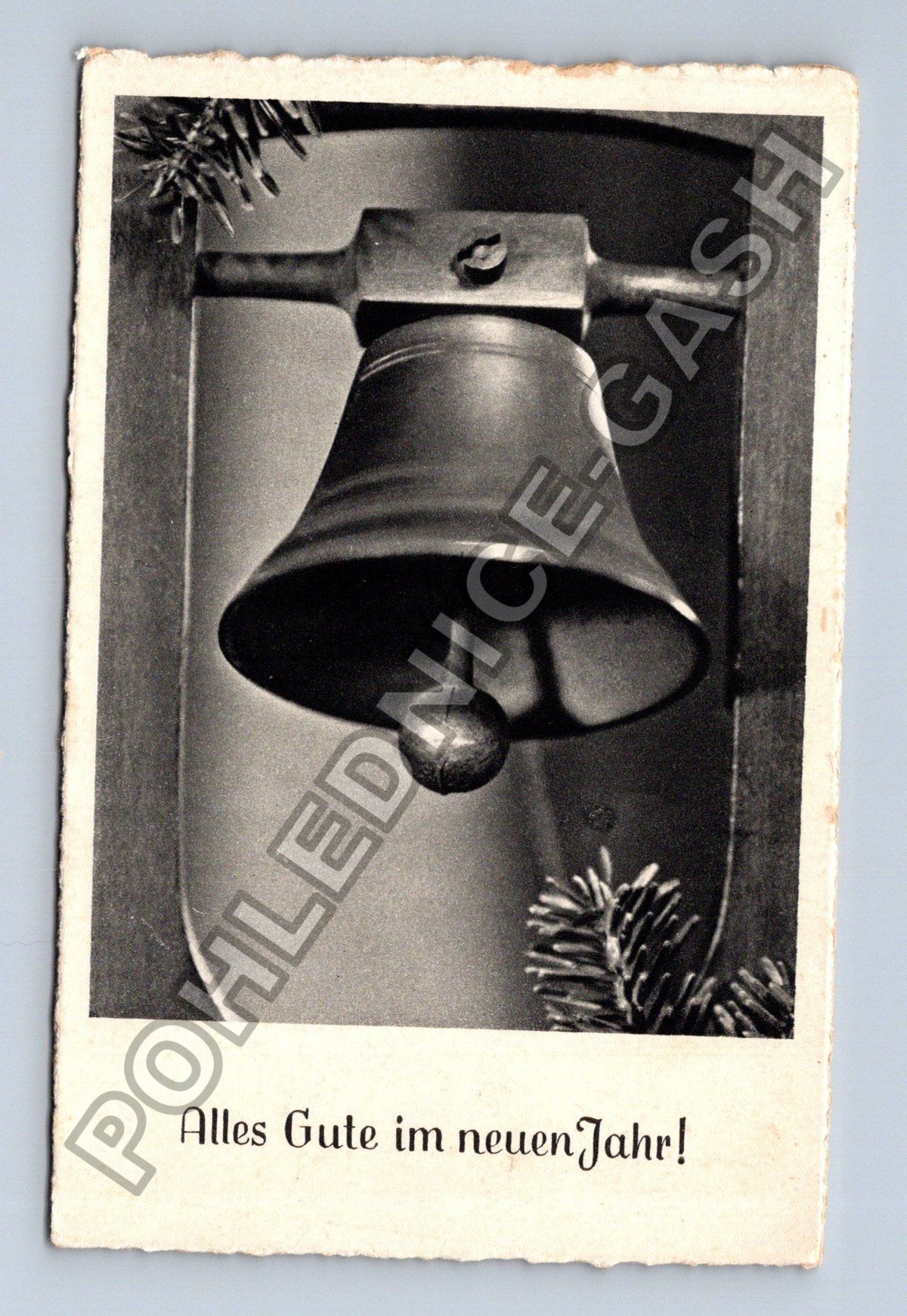 Pohlednice Německo Novoroční přání zvon smrkové větve 1942 (M41835)