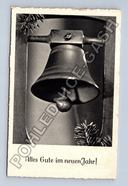Pohlednice Německo Novoroční přání zvon smrkové větve 1942 (M41835)