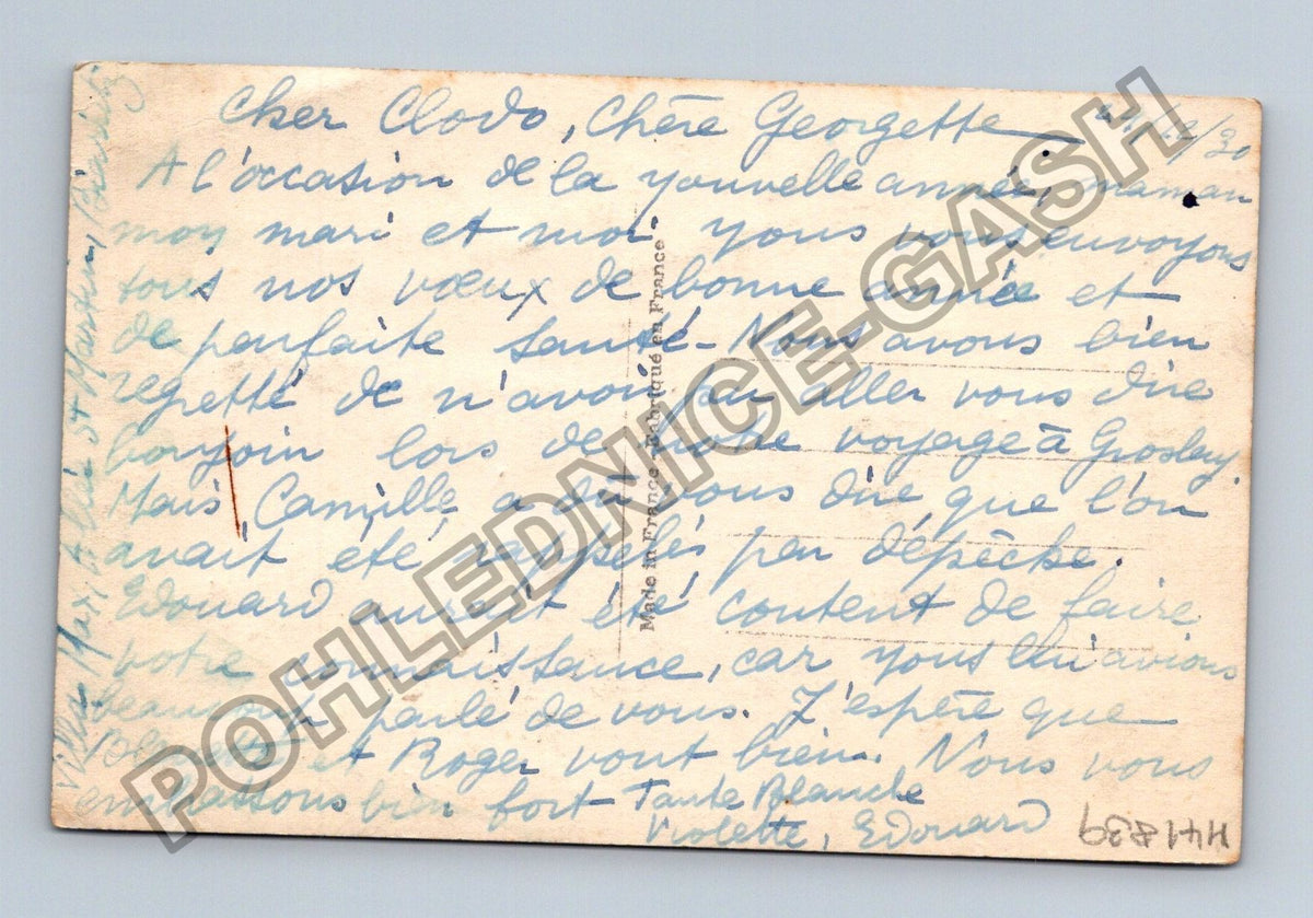 Pohlednice Francie zimní krajina Joyeux Noël 1930 (M41839)