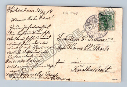 Pohlednice Německo Novoroční přání zimní krajina 1914 (M41848)