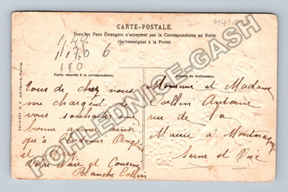 Pohlednice Francie Novoroční přání 1905 růže pomněnky (M41850)