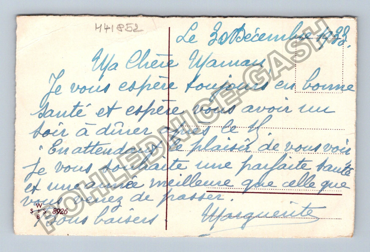 Pohlednice Francie Novoroční přání podkova čtyřlístek 1928 (M41852)