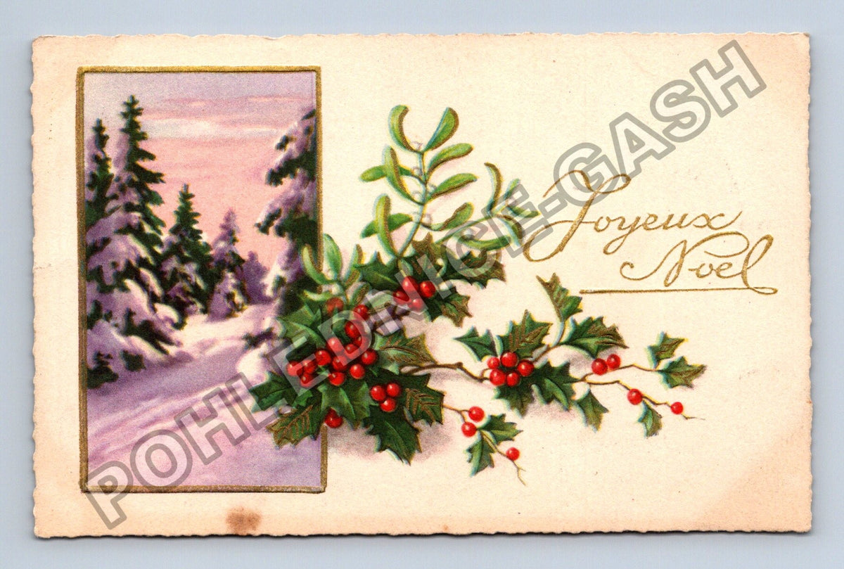 Pohlednice Francie vánoční motiv Joyeux Noel 1936 (M41853)