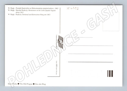 Pohlednice Praha pomník maršála Radeckého 1863 (M4186)