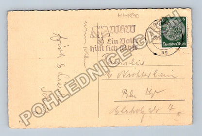 Pohlednice Německo kostel hory sníh Vánoce 1930 (M41870)