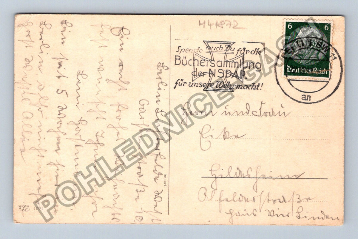 Pohlednice Německo zimní krajina horská chata Vánoce (M41872)