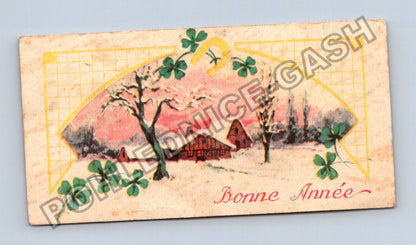 Pohlednice Francie Novoroční přání zasněžená krajina 1947 (M41876)