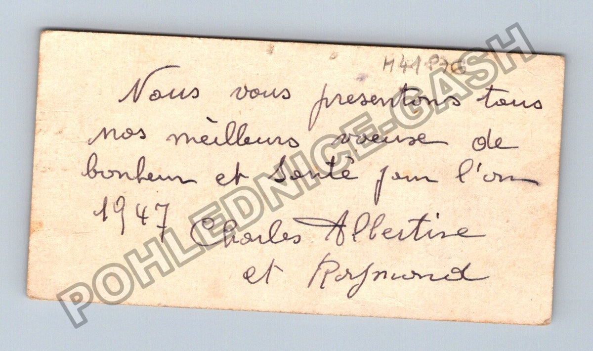Pohlednice Francie Novoroční přání zasněžená krajina 1947 (M41876)