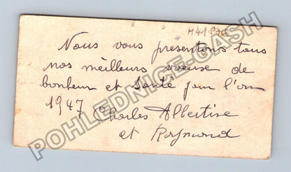 Pohlednice Francie Novoroční přání zasněžená krajina 1947 (M41876)