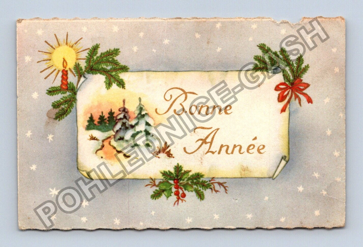 Pohlednice Francie Novoroční přání Bonne Année (M41879)