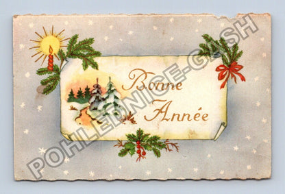 Pohlednice Francie Novoroční přání Bonne Année (M41879)