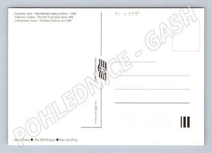 Pohlednice Praha Staroměstská radnice 1906 motiv (M4188)