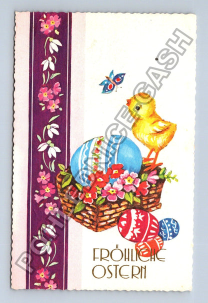 Pohlednice Rakousko Velikonoce kuřátko vajíčka 1974 (M41890)