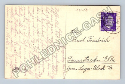 Pohlednice Německo Bergnaeadies horská chata sníh květiny (M41891)