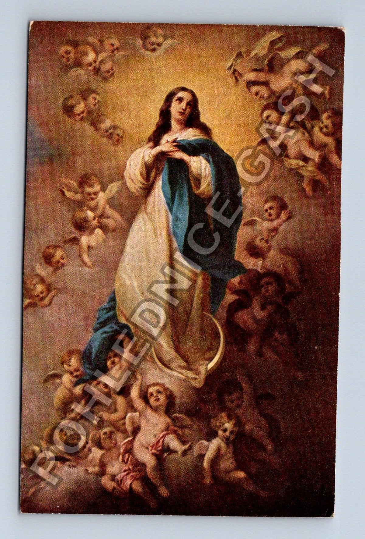 Pohlednice Mater Immaculata náboženský motiv andělé (M41911)