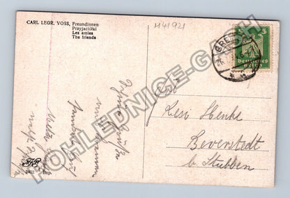 Pohlednice Německo Dvě ženy u stolu čajový dýchánek (M41921)