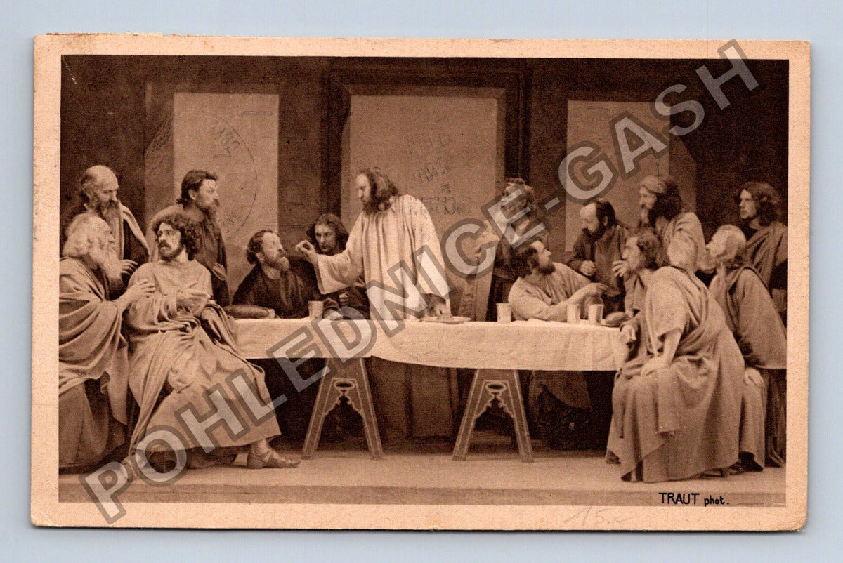 Pohlednice Německo Passion Play Oberammergau Poslední večeře (M41930)
